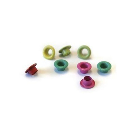 ojales 8mm surtido colores caja 50 und.
