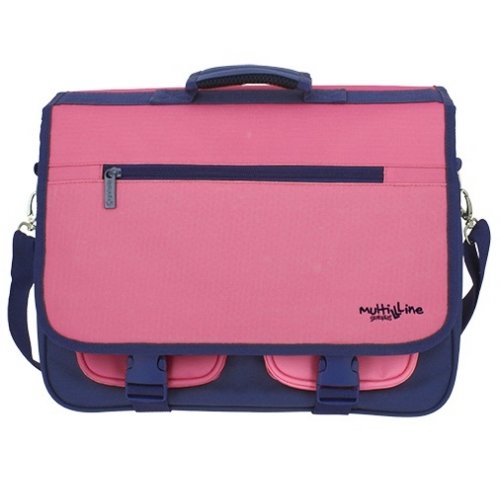 Mochila-bandolera multiline rosa