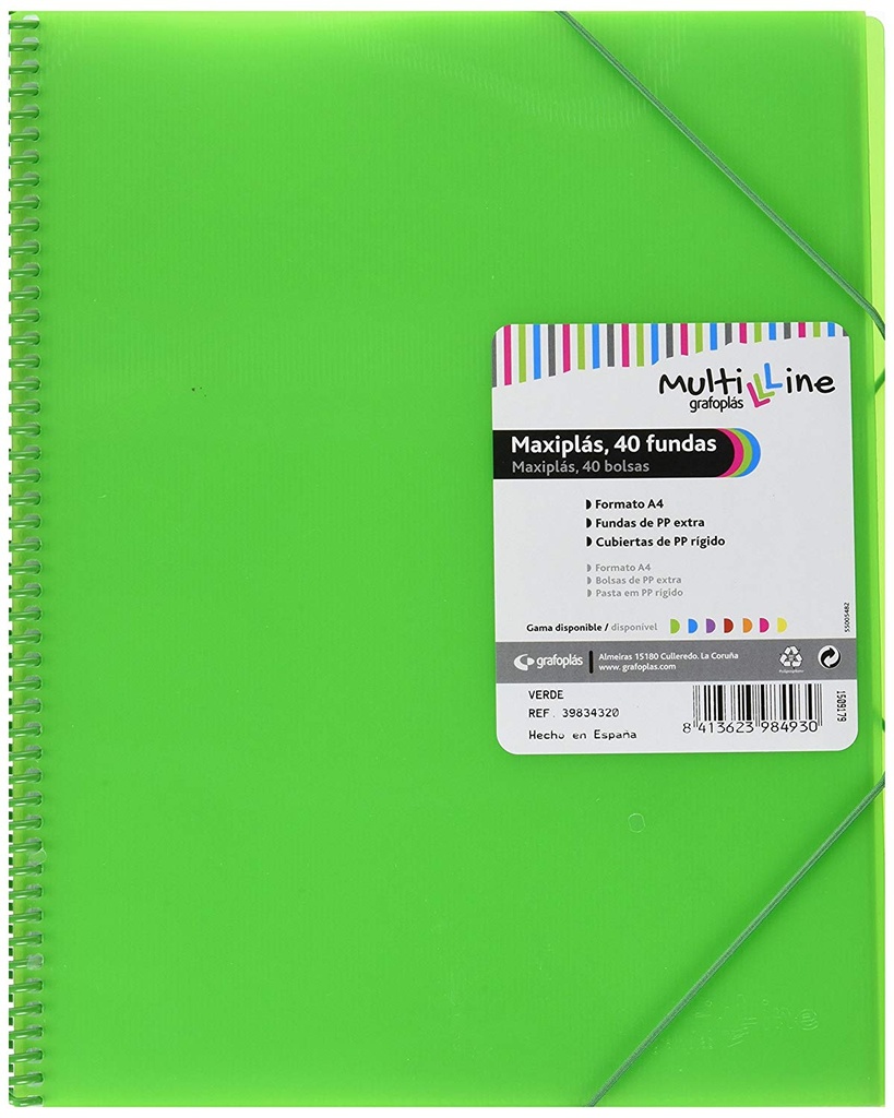 Carpeta 40 fundas maxiplas verde