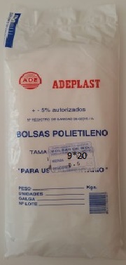 Paquete 50 bolsas polietileno 9x20