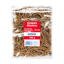 Bolsa 100g 12cmx1.5mm gomas elásticas