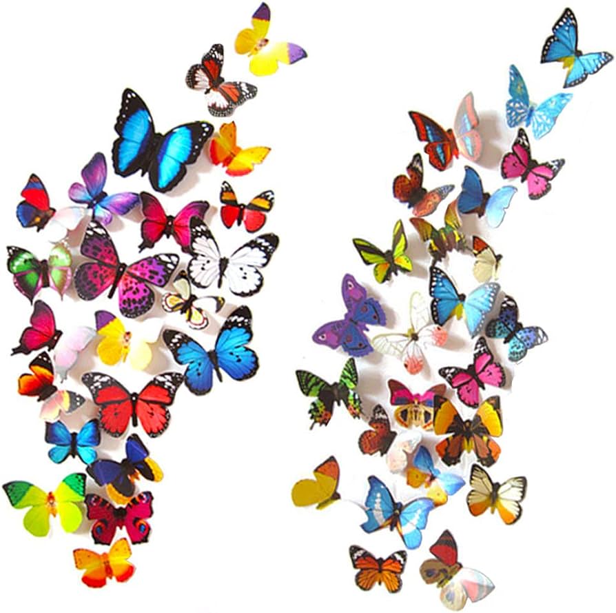 ADORNOS ADHESIVOS MARIPOSAS Pack 10 unid