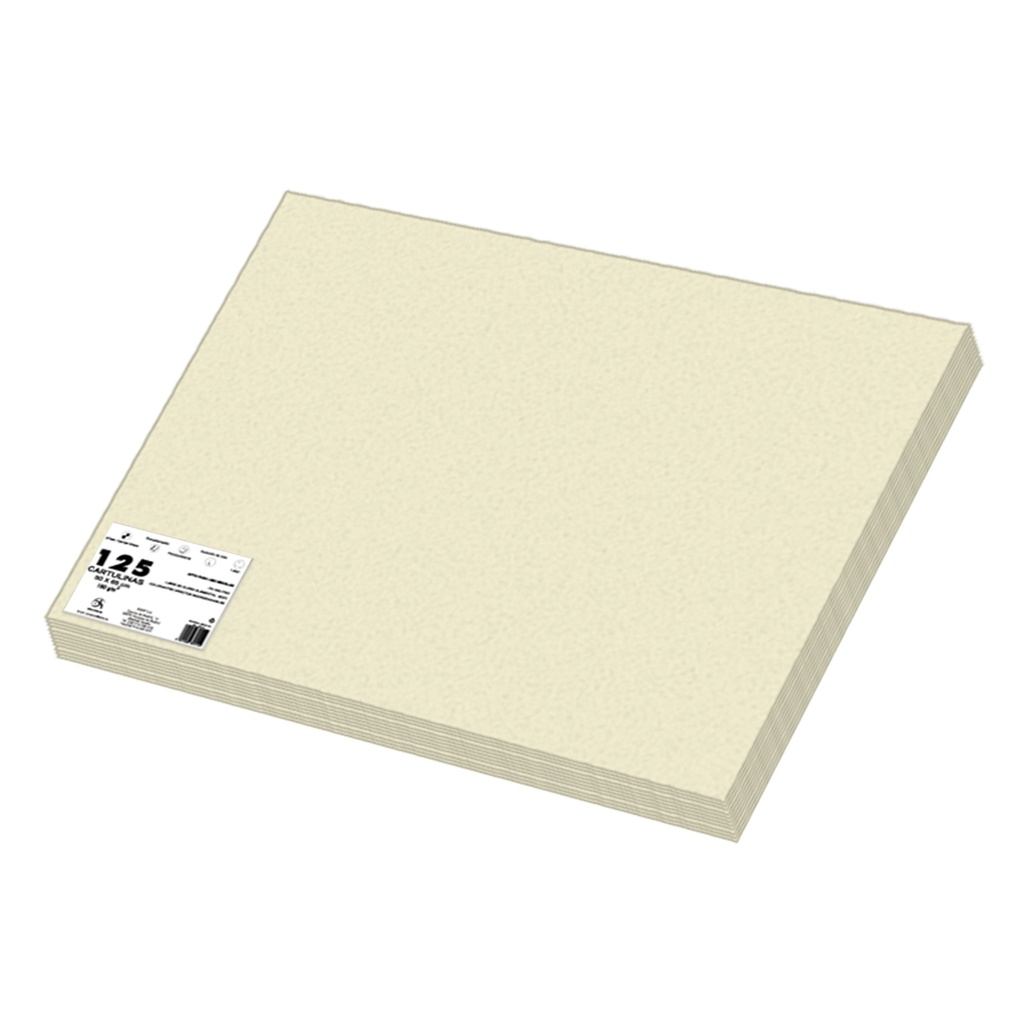 Cartulina 65x50 125h crema 180g Dohe