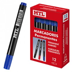 Rotulador permanente con secado rápido azul