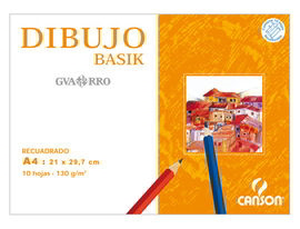 Papel dibujo basik gvarro 130g. A4+ minipack 10h.