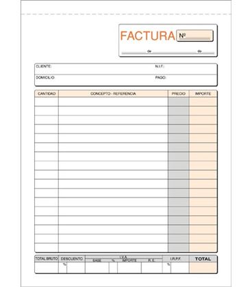 Talonario facturas 1/4 natural Loan