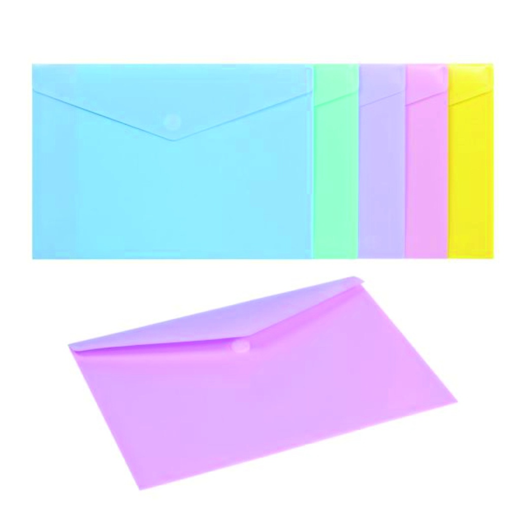 Pack 10 sobres soft c/velcro A4+ polip 5 colores
