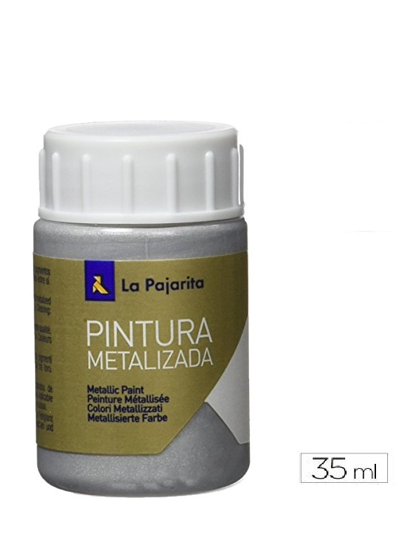 La Pajarita pintura metalizada ME-01 Plata 35ml