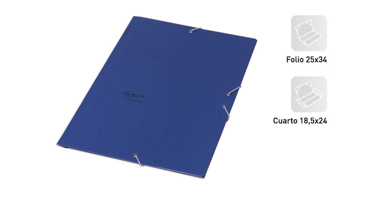 Carpeta folio solapa azul clasica