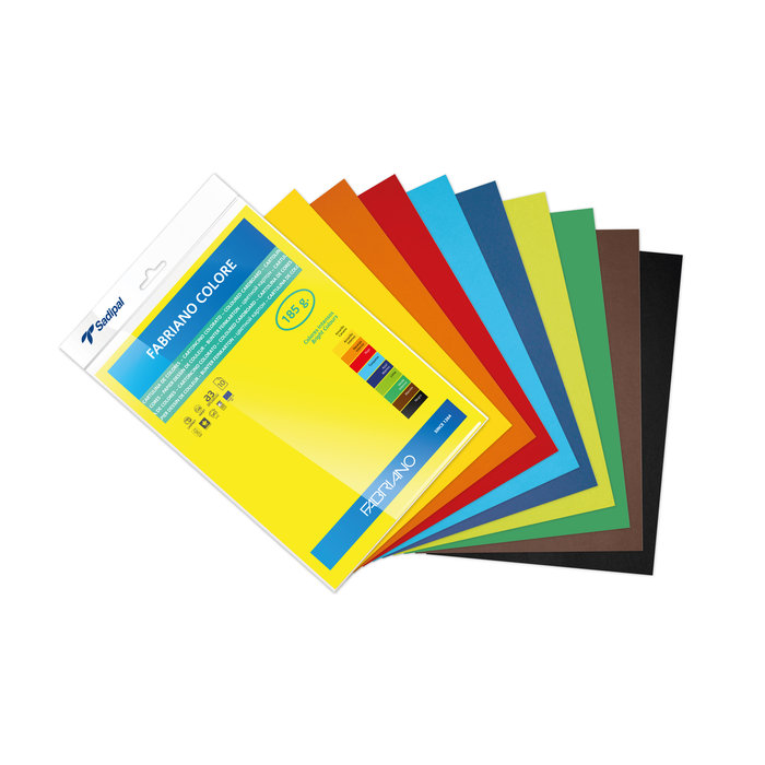 Blíster 10h cartulina A3 surtido colores intensos 185g sadipal