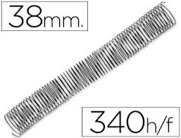 Espiral metálica 38 mm Caja 50 unidades