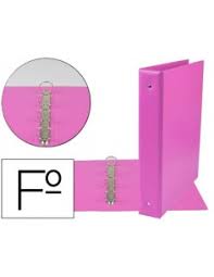 CARPETA 2 ANILLAS 40mm. Fº PVC FUCSIA