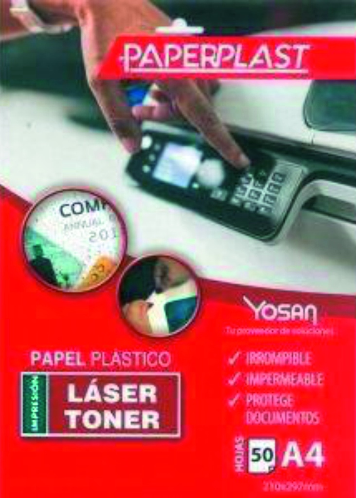 PAPEL PLÁSTICO PAPERPLAST YOSAN A4 150micras LASER