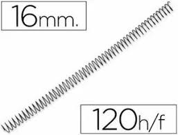 ESPIRALES METÁLICAS 16mmø LARGO 47cm CAJA 100