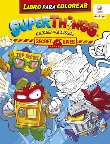 Libro colorear supertihings secret+3 figuras