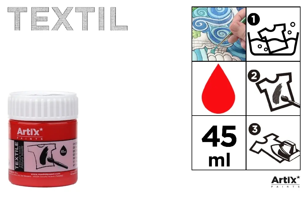 Pintura textil 45ml Artix Paints