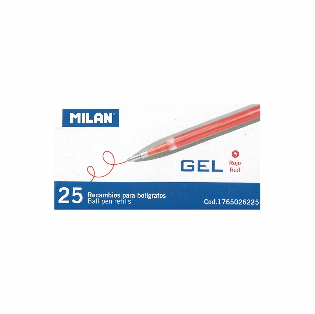 Recambios para bolígrafos gel MILAN Caja 25