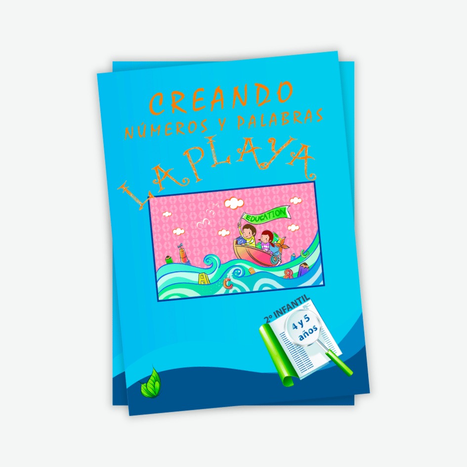 Creando números y palabras (a partir de 4 años) - La playa - Vadoca Ediciones