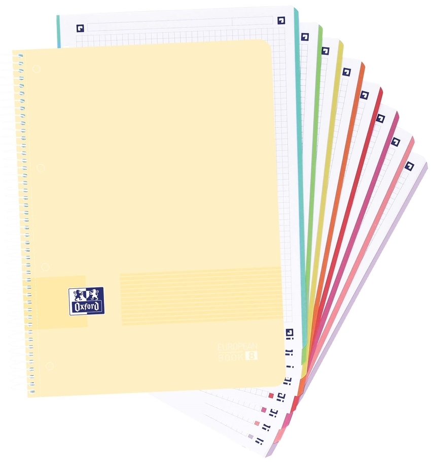 cuaderno espiral a4+ 160h 90g. 5x5 ebook8 live&go colores pastel