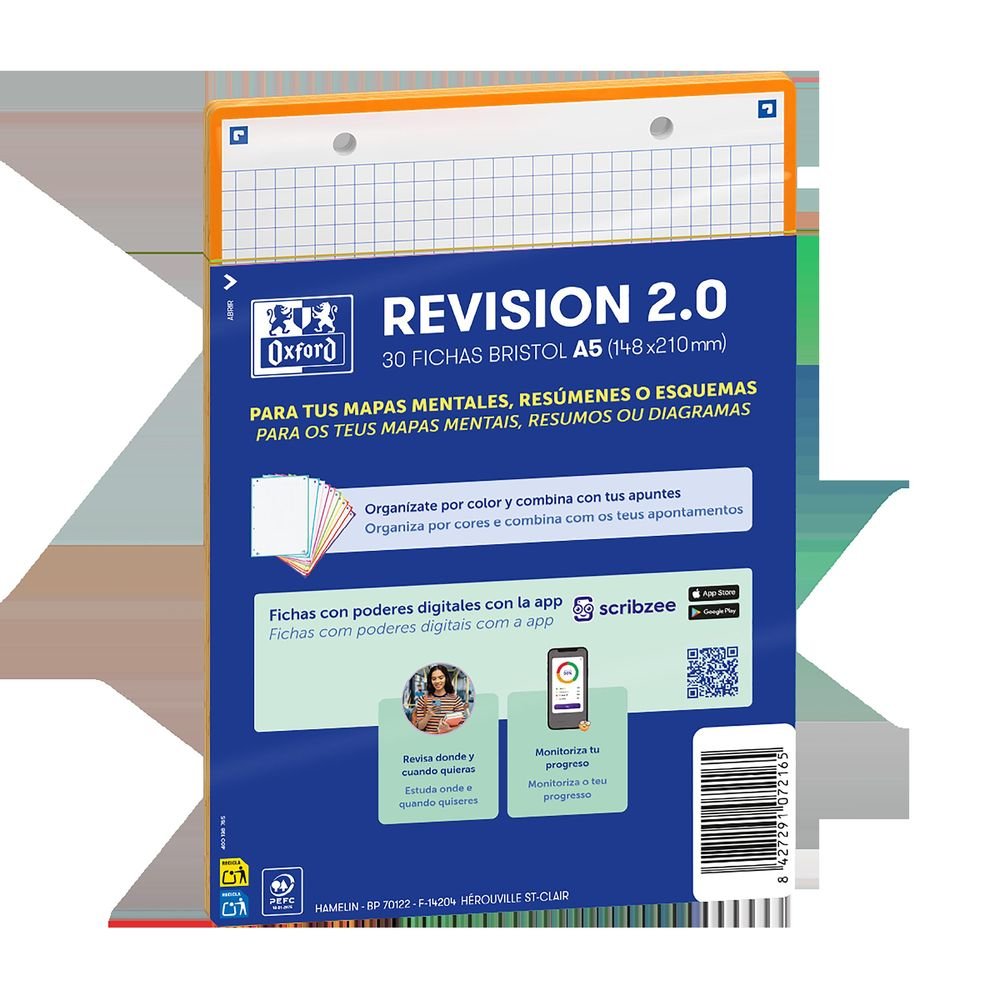 Fichas revision 2.0 oxf a5 2t 30f 5x5 naranja