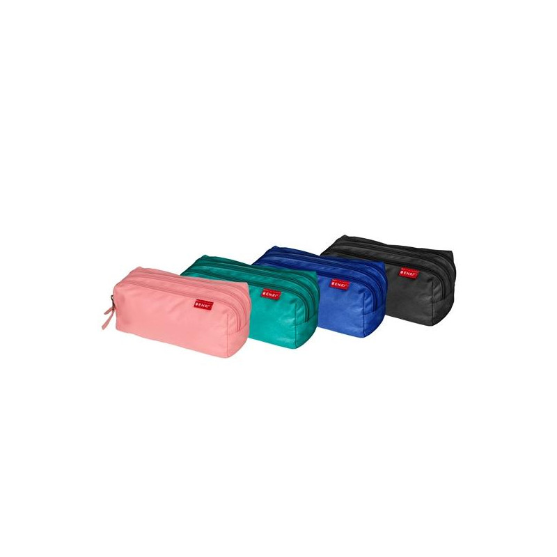 ESTUCHE 3 CREMALLERAS POLIÉSTER COLORES SURTIDOS