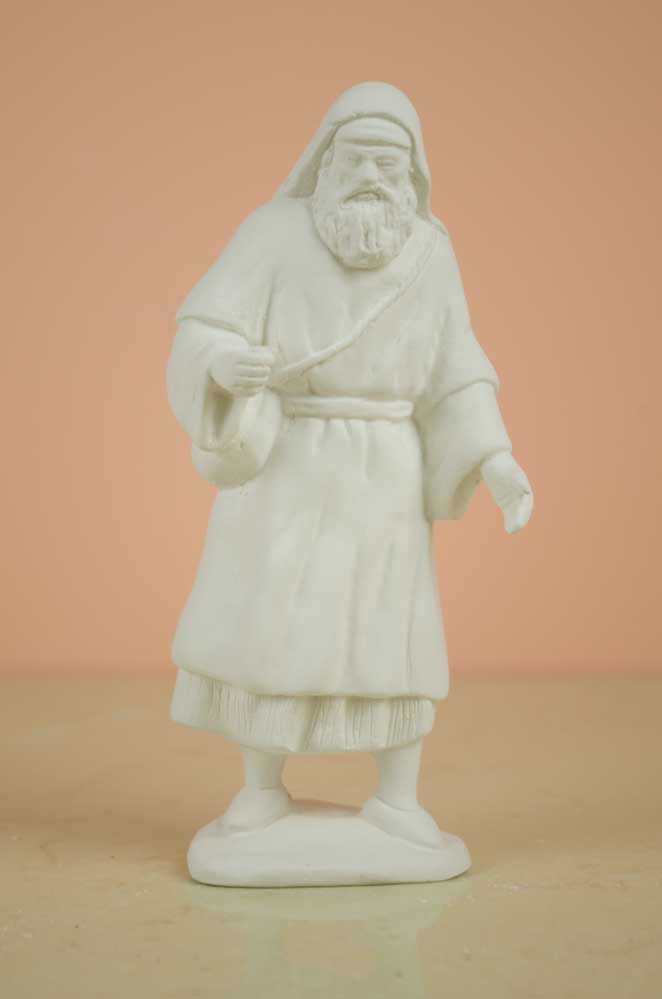 Figura de escayola - Pastor con bolso 18cm