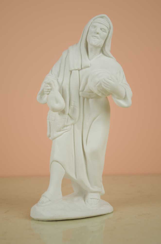 Figura de escayola - Pastor con panes 21cm