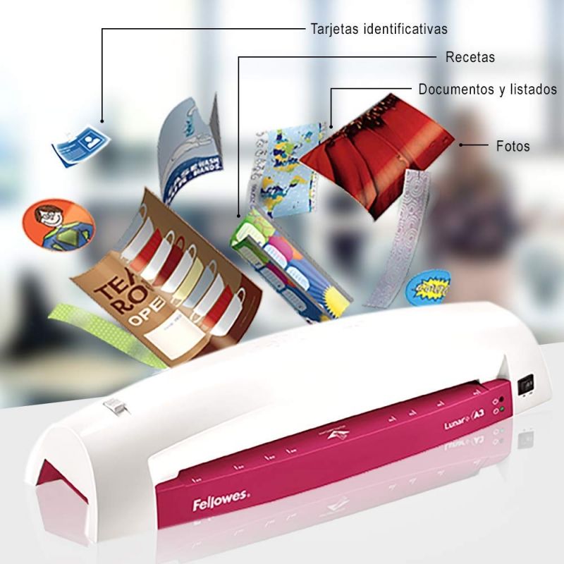 Plastificadora lunar + A4 laminator rosa