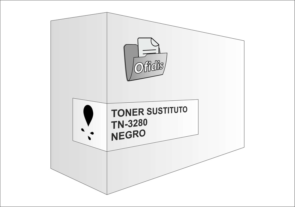 Tóner sustituto Brother tn-3280 negro