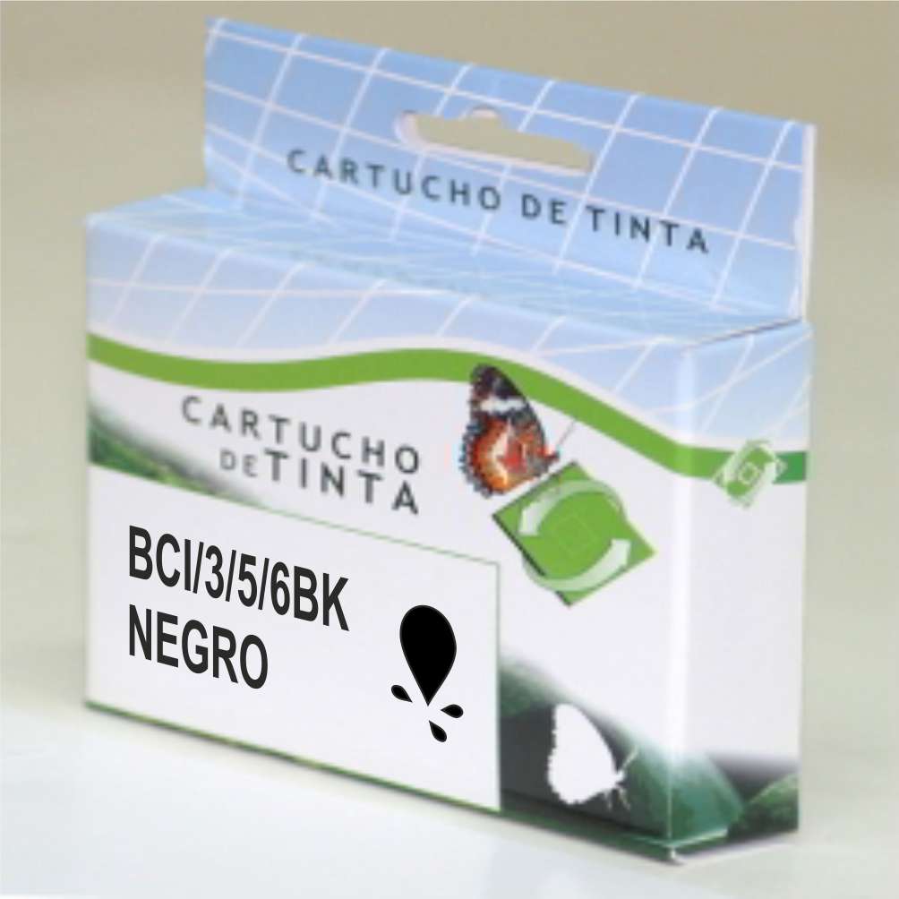 Cartucho tinta compatible canon bci3/5/6 negro