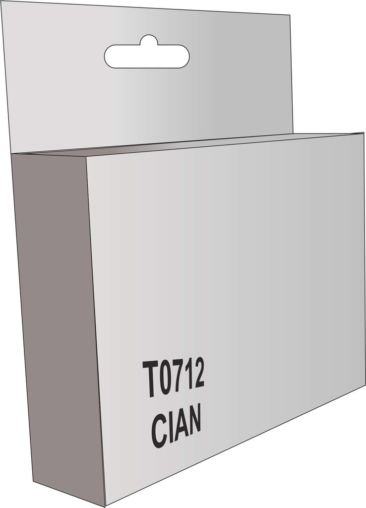 Cartucho tinta compatible Epson t0712 cian