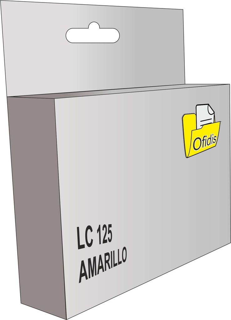 Cartucho tinta compatible Brother lc125 amarillo