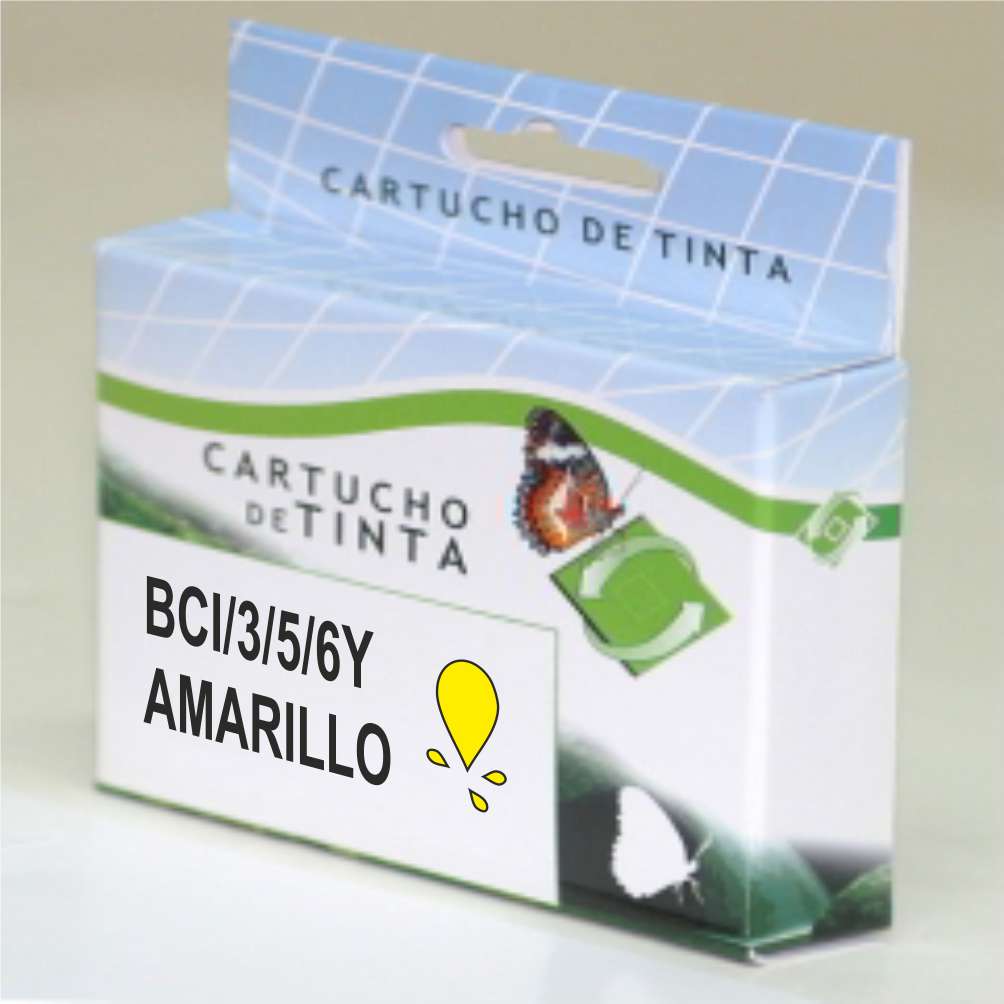 Cartucho tinta compatible canon bci3/5/6 amarillo