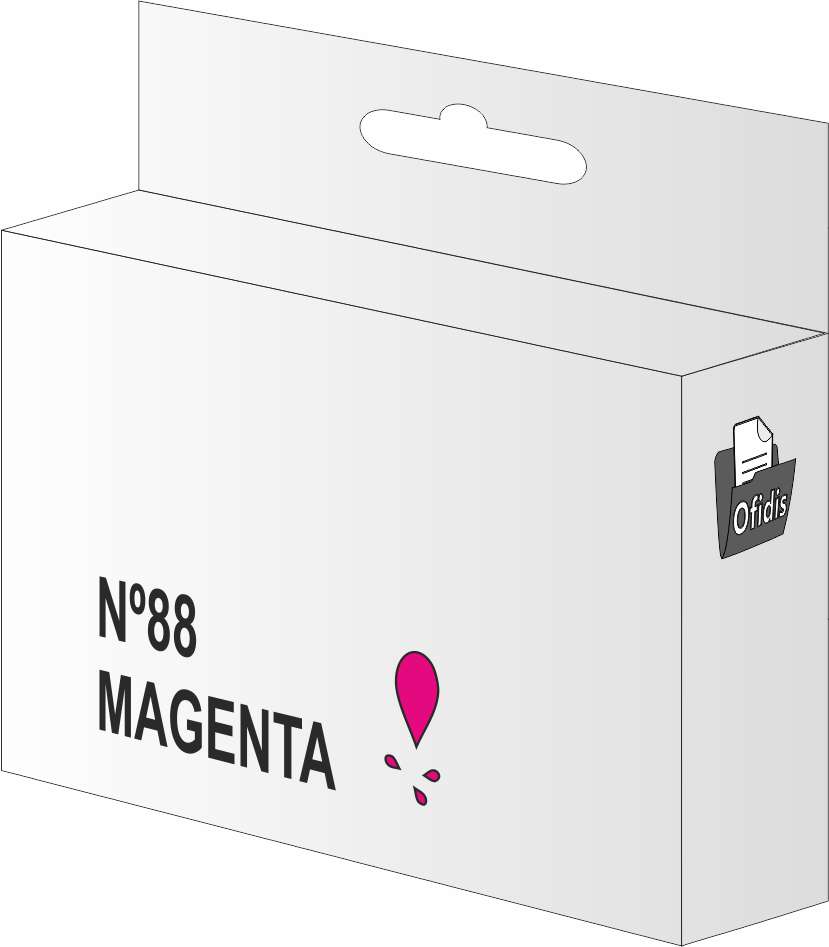 Cartucho tinta compatible hp nº88 magenta