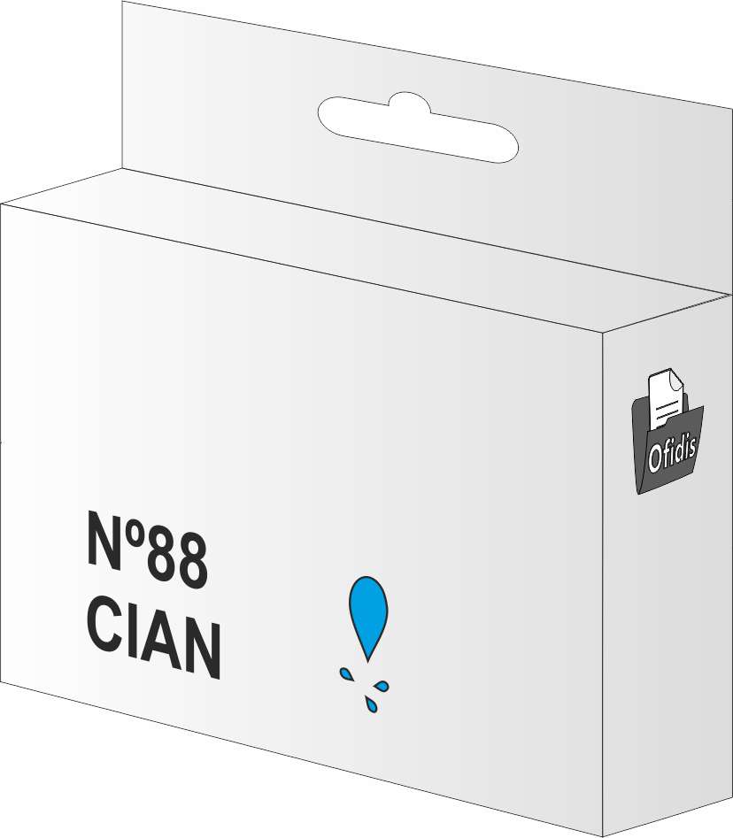 Cartucho tinta compatible hp nº88 cian