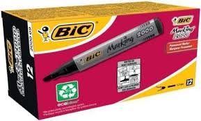 Marcador bic marking 2000 negro c/12 und. P/conica