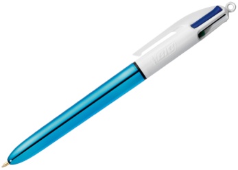 Bolígrafo 4 colores shine azul metalizado