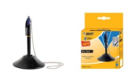 [918515] Bolígrafo de mostrador c/cadena 4 colores Bic