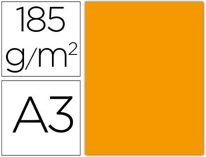 [200040187] P/50 cartulinas mandarina 08 A3 185g Canson