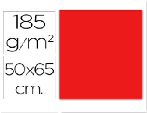 [200040228] Cartulina Canson rojo 15 50x65 25u.