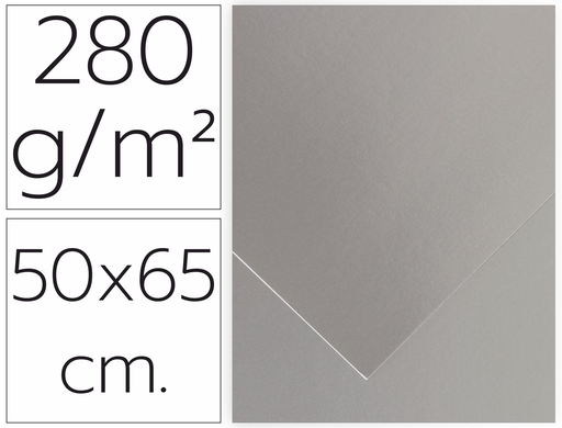 [200005822] Cartulina Canson plata 40 280g 50x60 p/25u.