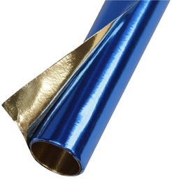 [95513C] Papel aluminio 2 caras azul rollo 80x50cm