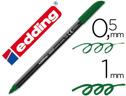 Rotulador edding 1200 verde oscuro 15