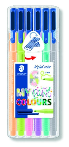 [323SB6CS01] C/6 rotuladores triplus colores pastel