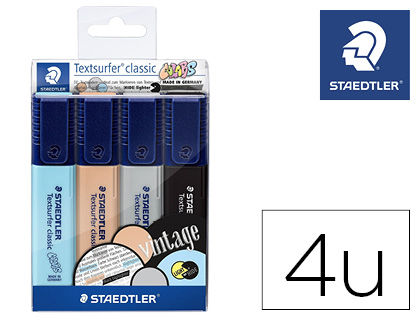 [364 CWP4] C/4 marcadores textsurfer classic colors vintage