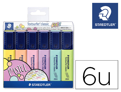 [364 CWP6] C/6 marcadores textsurfer classic colors pastel