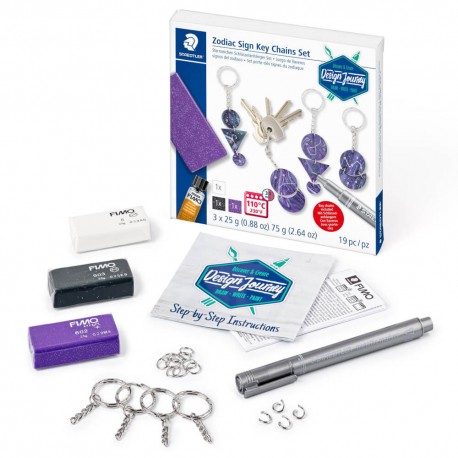 [61DJT2] Set de llaveros signo del zodiaco Staedtler