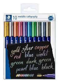 Marcadores metalicos calligraphy caso 10