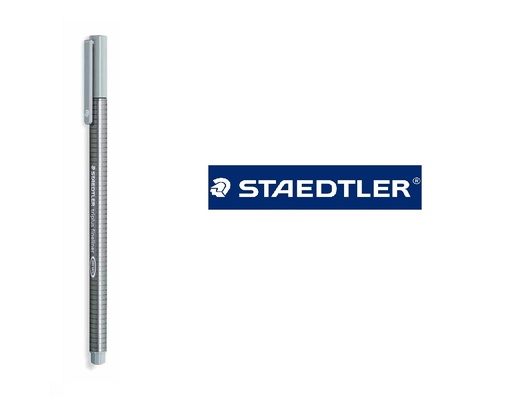 [334-82] Rotulador triplus fineliner 334 gris plata