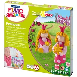 [8034 06 LZ] Pasta moldear fimo kids princess 4und. Surt 42 gr Staedtler
